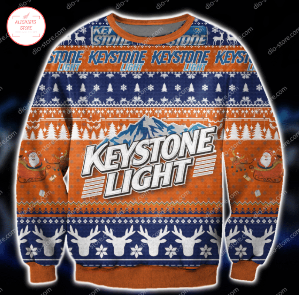 Keystone Light Beer Ugly Sweater Christmas