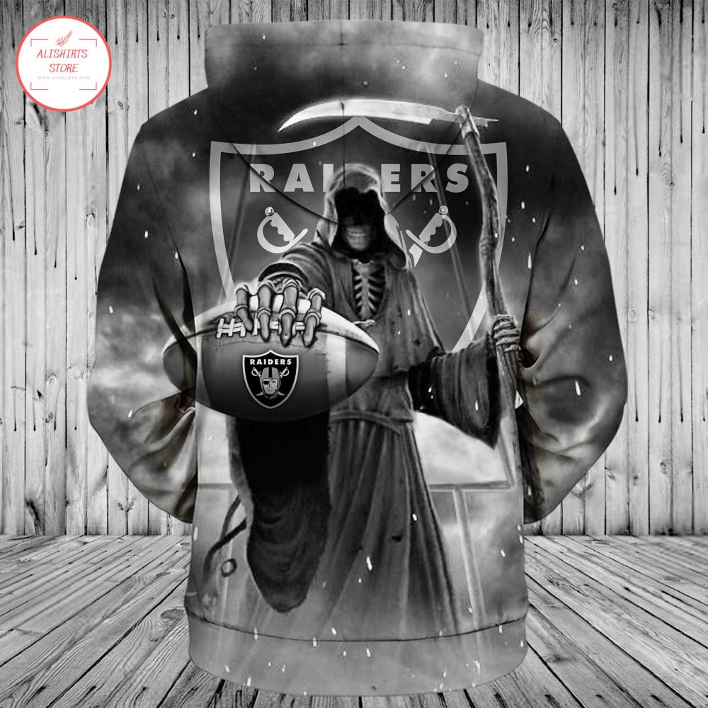 Las Vegas Raiders Skull Jersey 3d Hoodie