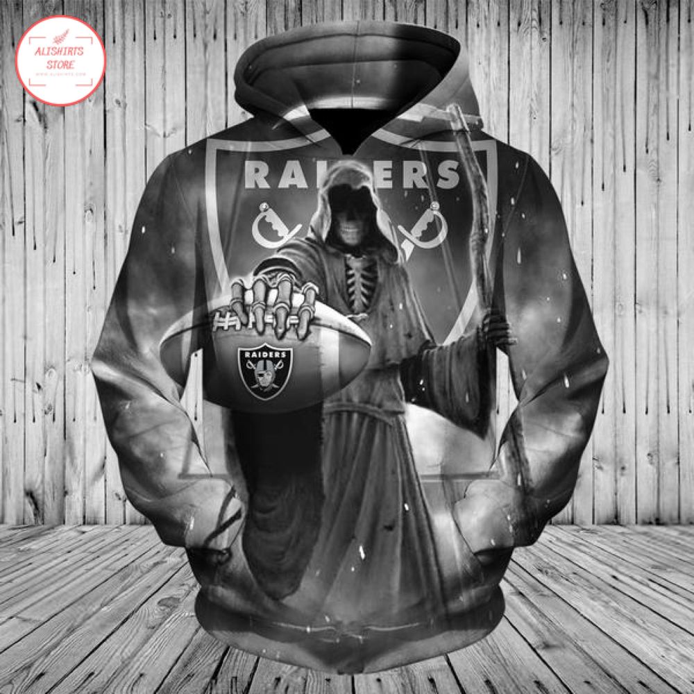 Las Vegas Raiders Skull Jersey 3d Hoodie