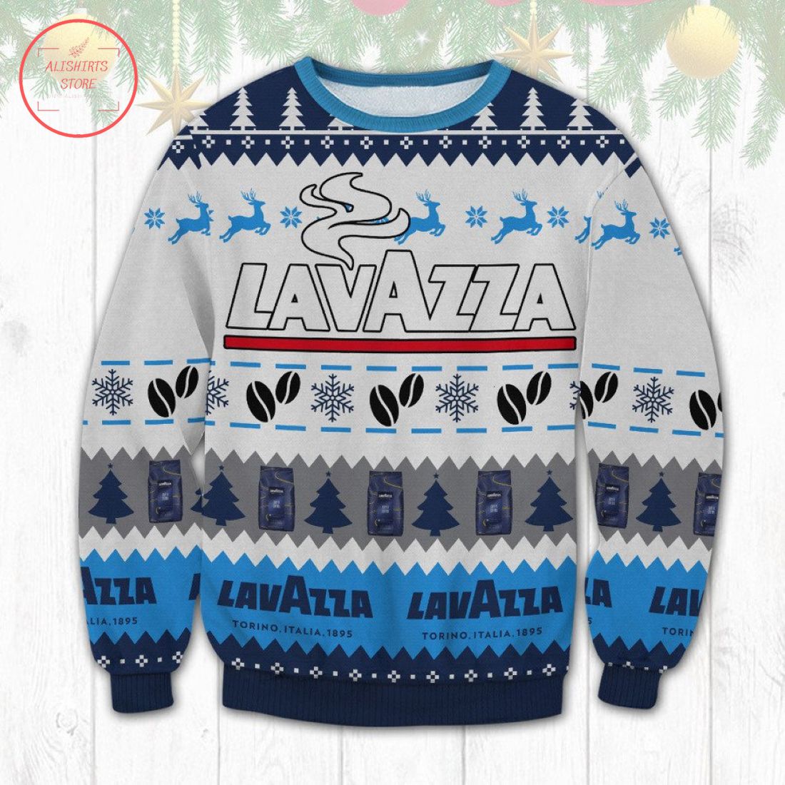 Lavazza Super Crema Coffee Ugly Christmas Sweater