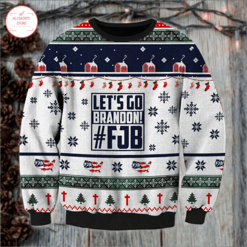 Let's Go Brandon FJB Christmas Ugly Sweater