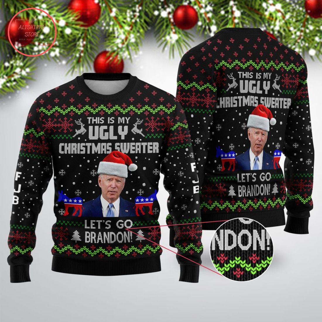 Lets Go Brandon FJB This is My Ugly Christmas Sweater