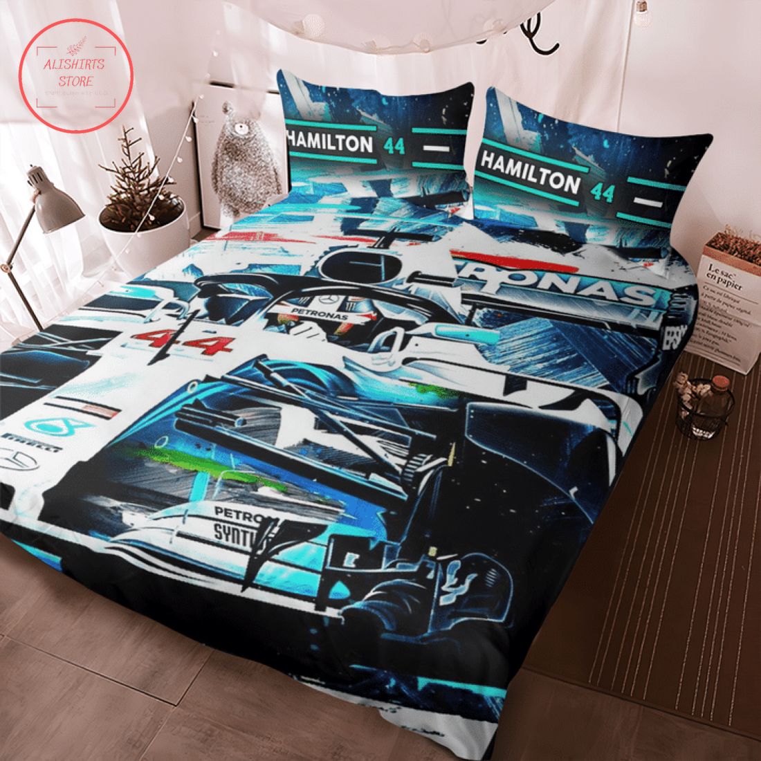 Lewis Hamilton 44 Racing Car Bedding Set