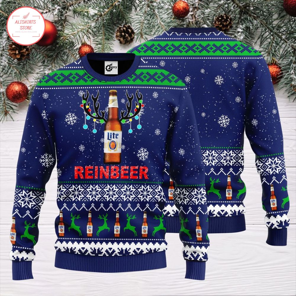 Lite Reinbeer Ugly Sweater Christmas