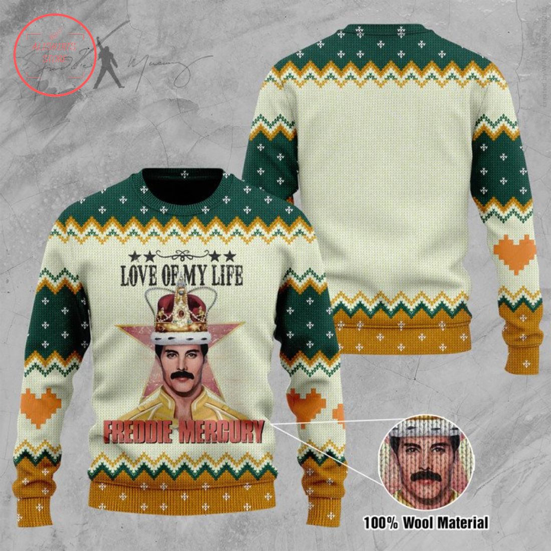 Love of My Life Freddie Mercury Ugly Christmas Sweater