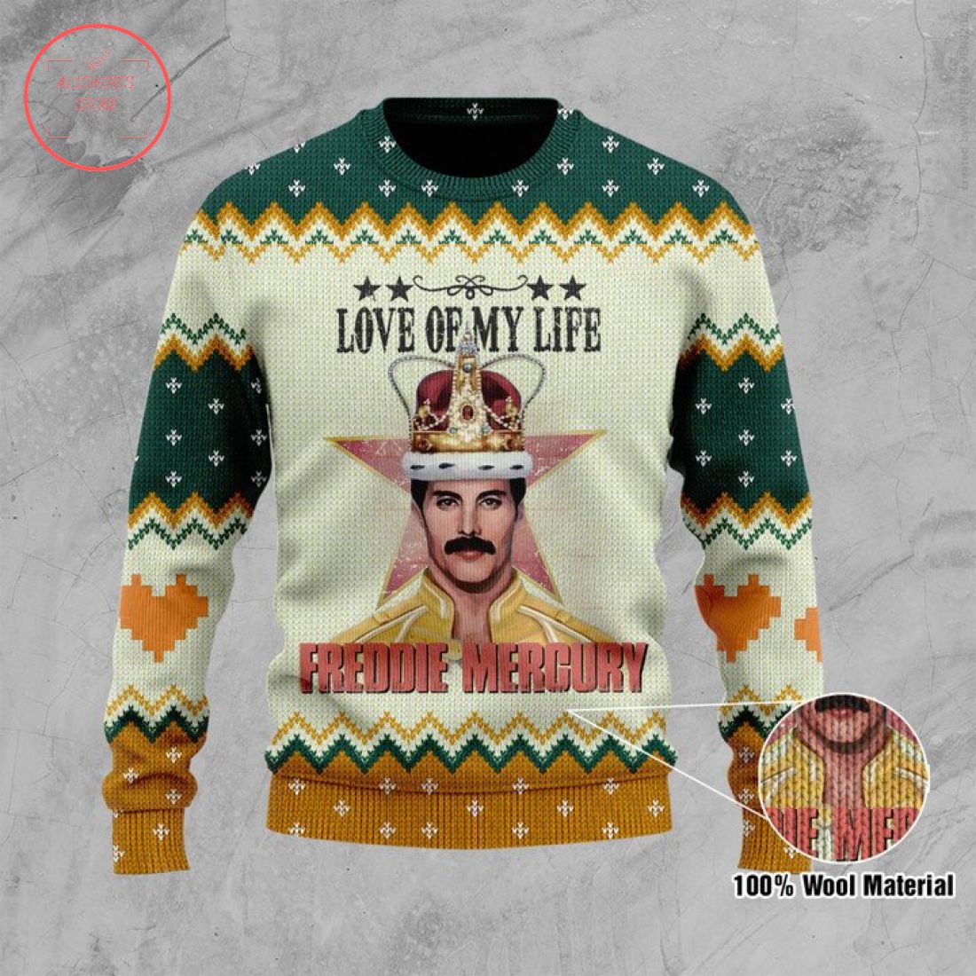 Love of My Life Freddie Mercury Ugly Christmas Sweater