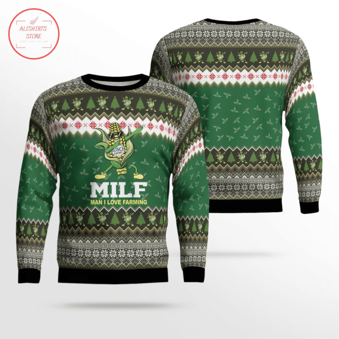 Man I Love Farming Busch Light Ugly Christmas Sweater