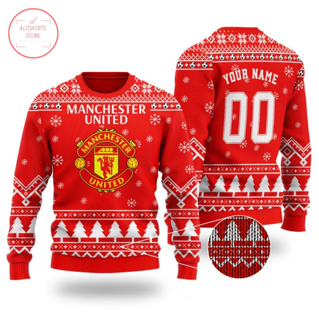 Manchester United Custom Ugly Christmas Sweater