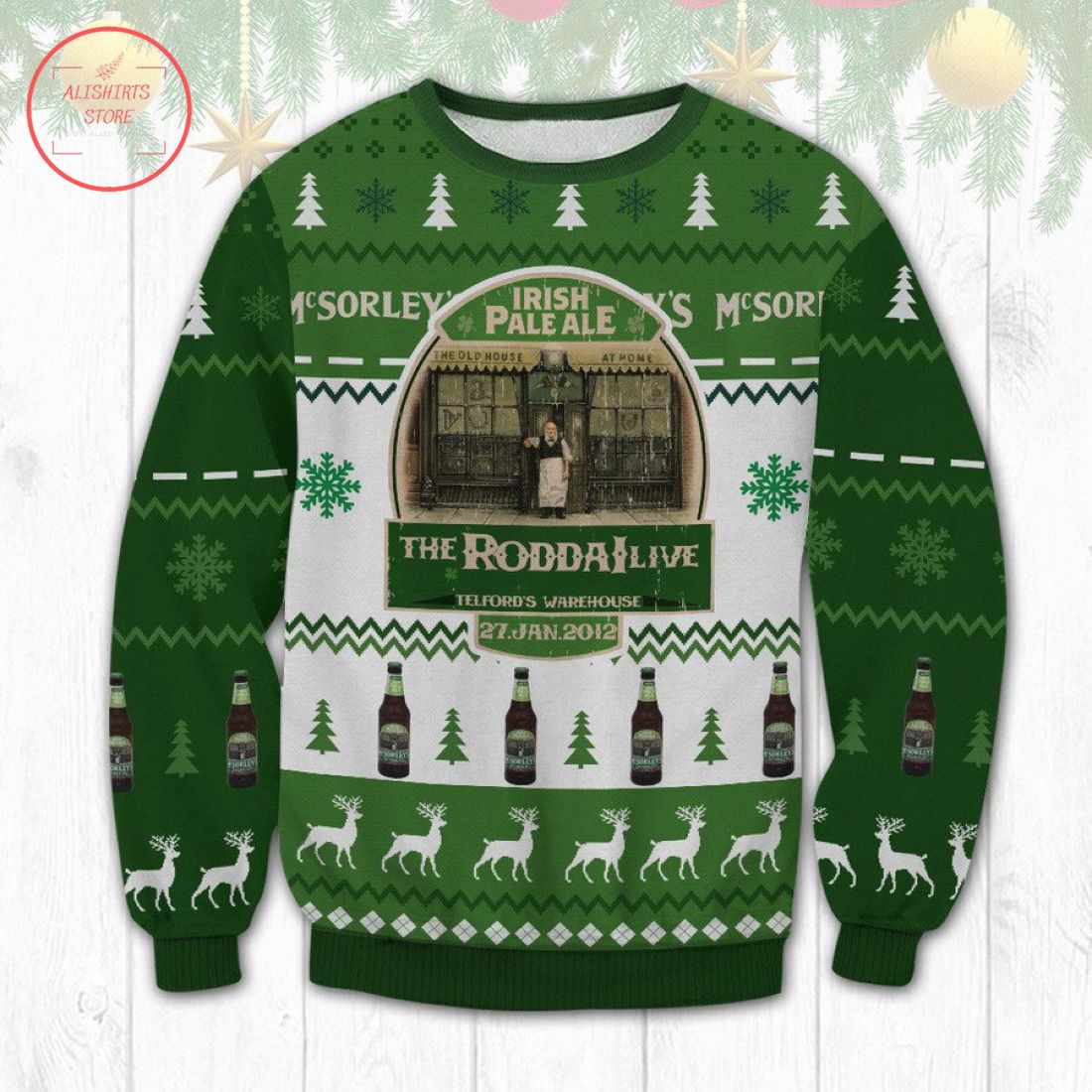 Mcsorley's Irish Pale Ale Ugly Christmas Sweater