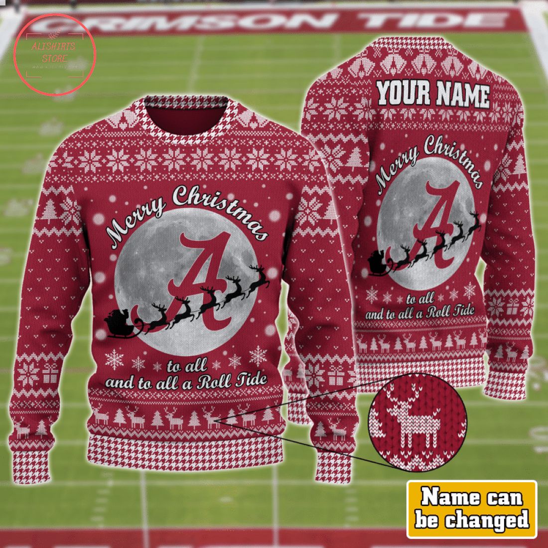 Merry Christmas Alabama Roll Tide Custom Ugly Sweater