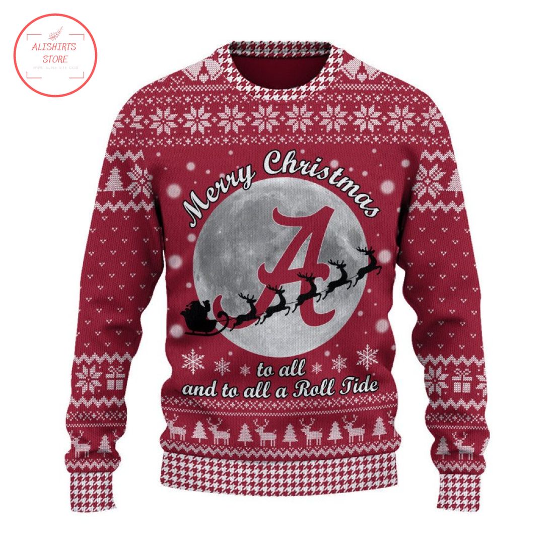 Merry Christmas Alabama Roll Tide Custom Ugly Sweater