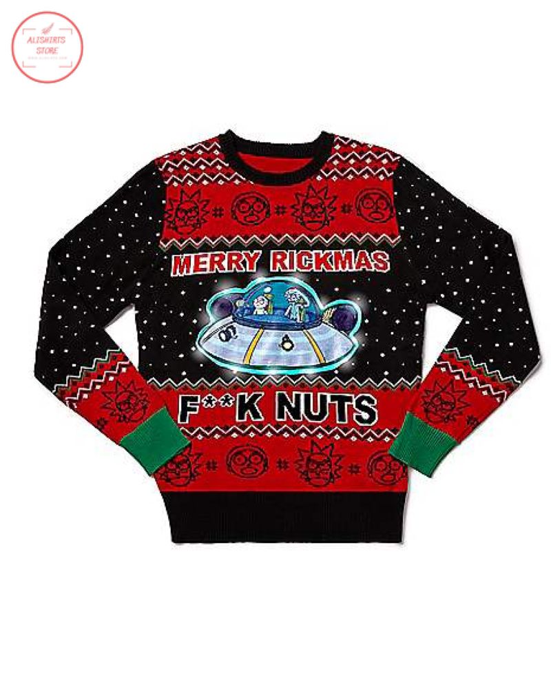 Merry Rickmas FK Nuts Ugly Christmas Sweater