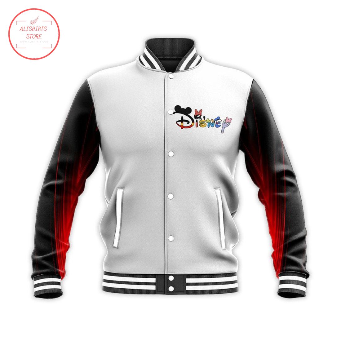 Mickey Disney My Happy Place Varsity Letterman Jacket