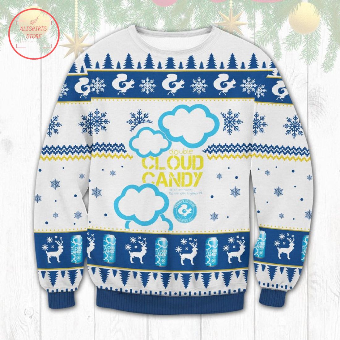 Mighty Squirrel Cloud Candy IPA Ugly Christmas Sweater