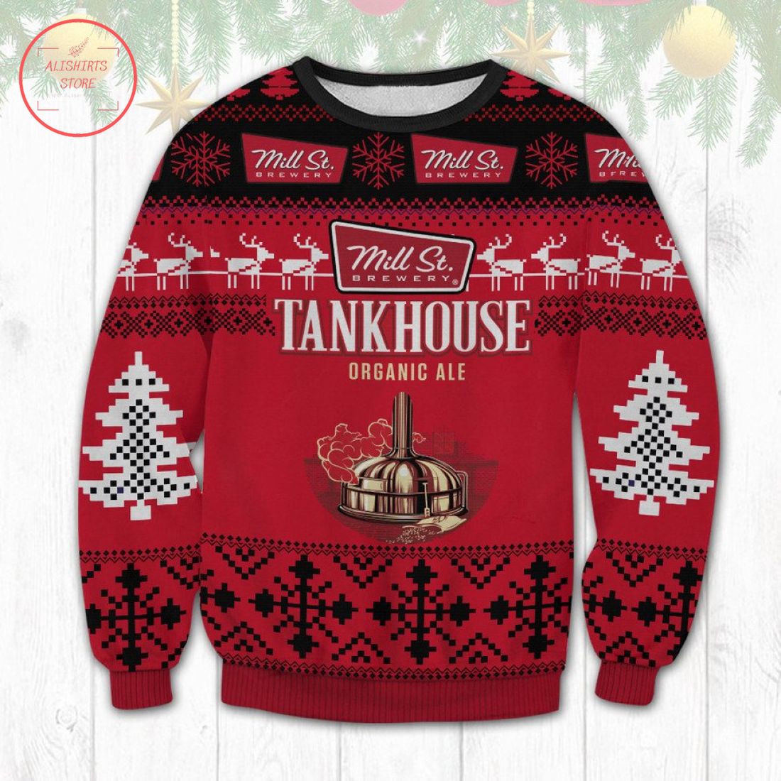 Mill Street Tankhouse Ale Ugly Christmas Sweater