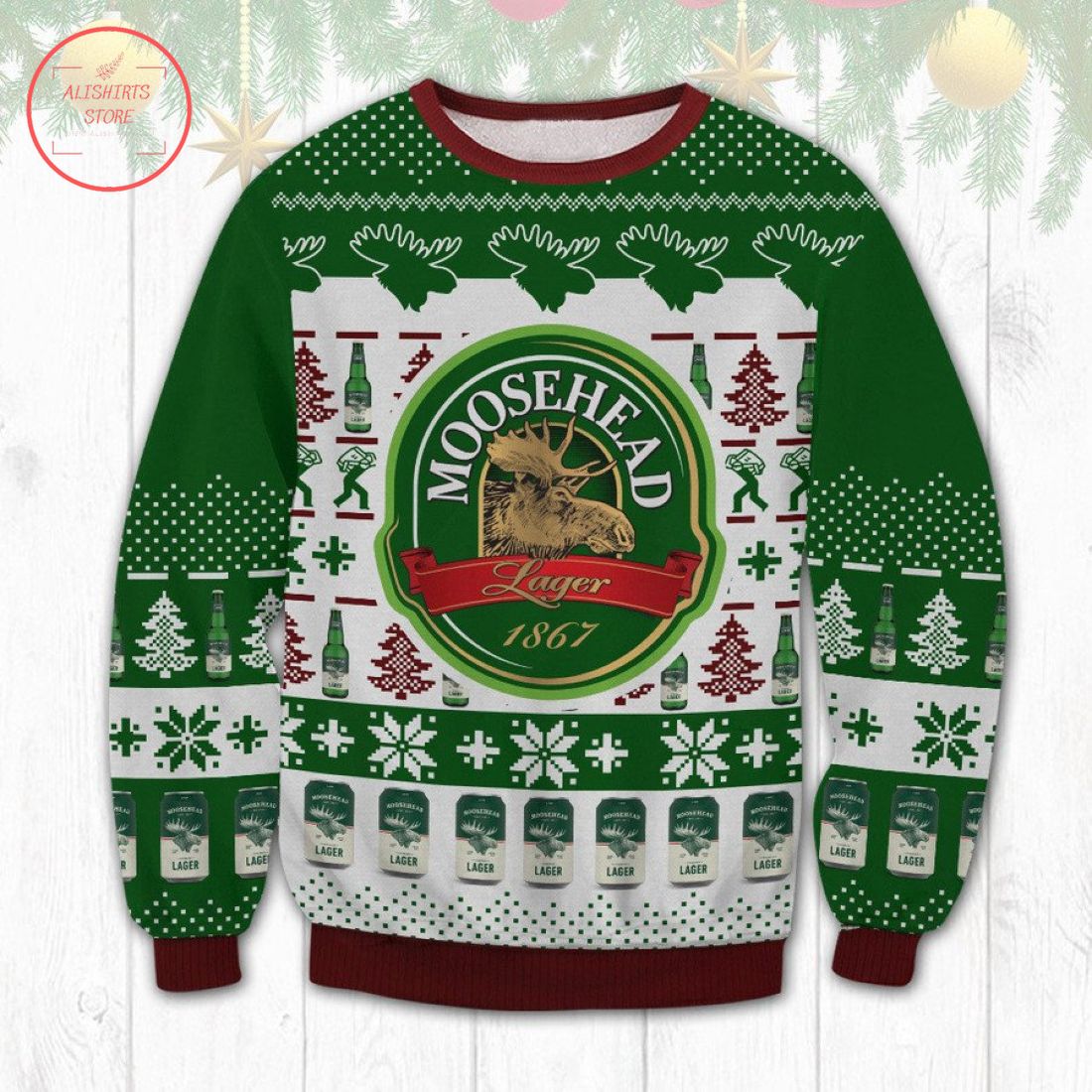 Moosehead Lager Ugly Christmas Sweater