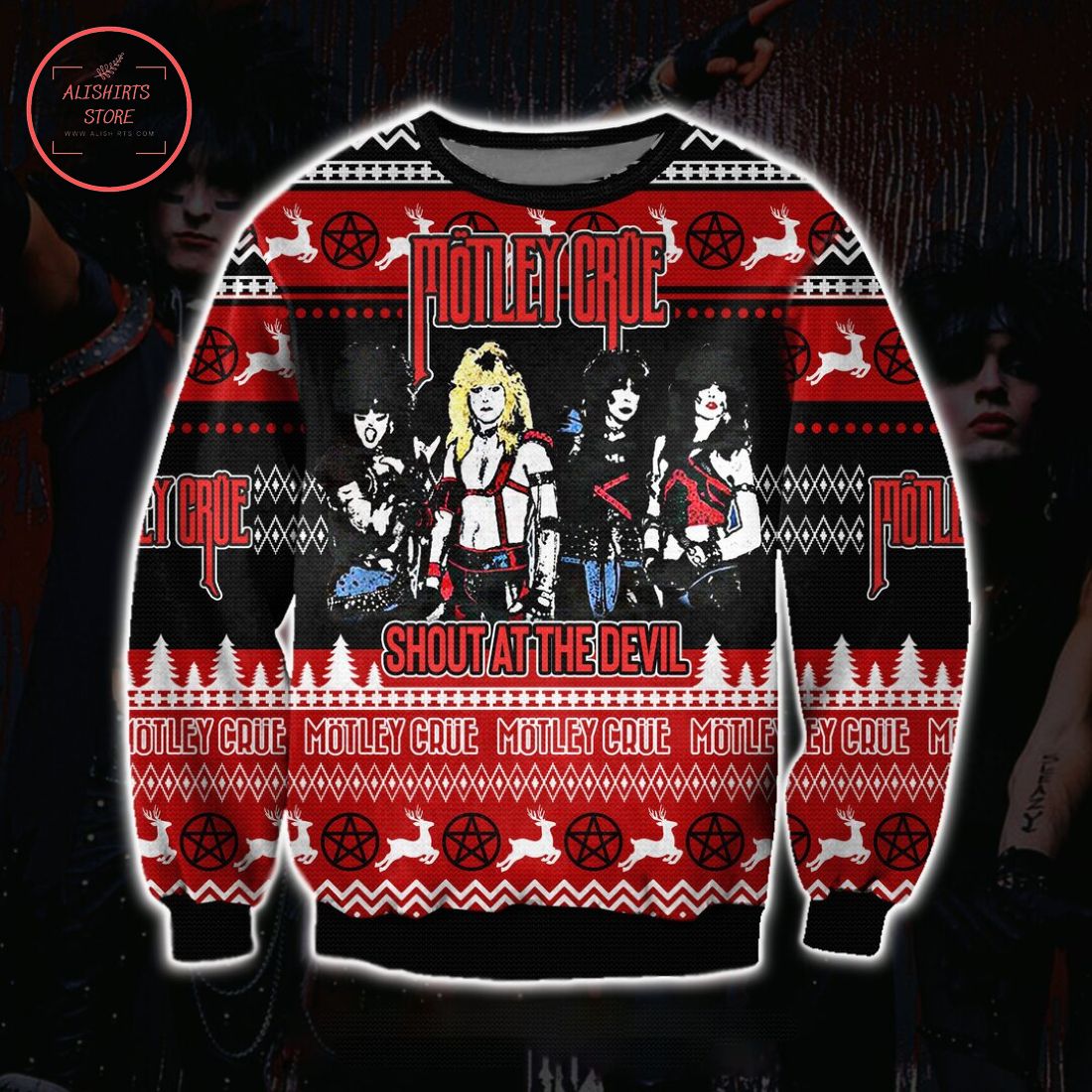 Motley Crue Shout at the Devil Ugly Christmas Sweater