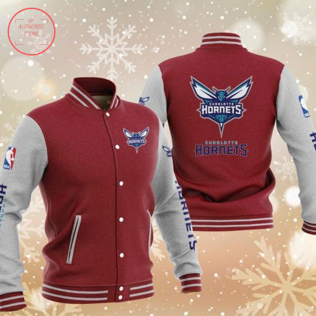 NBA Charlotte Hornets Varsity Baseball Jacket