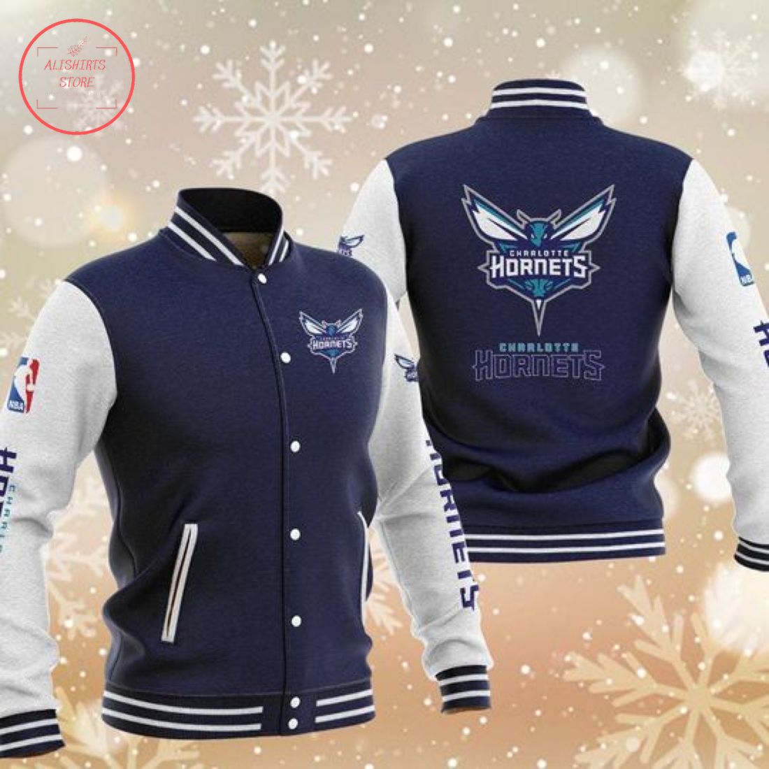 NBA Charlotte Hornets Varsity Baseball Jacket