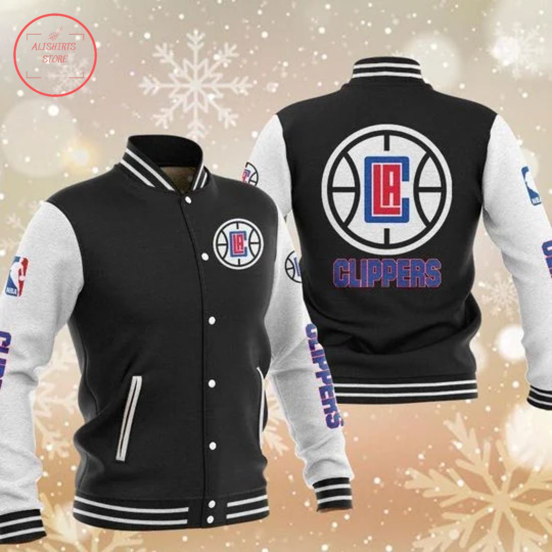 NBA Los Angeles Clippers Varsity Baseball Jacket