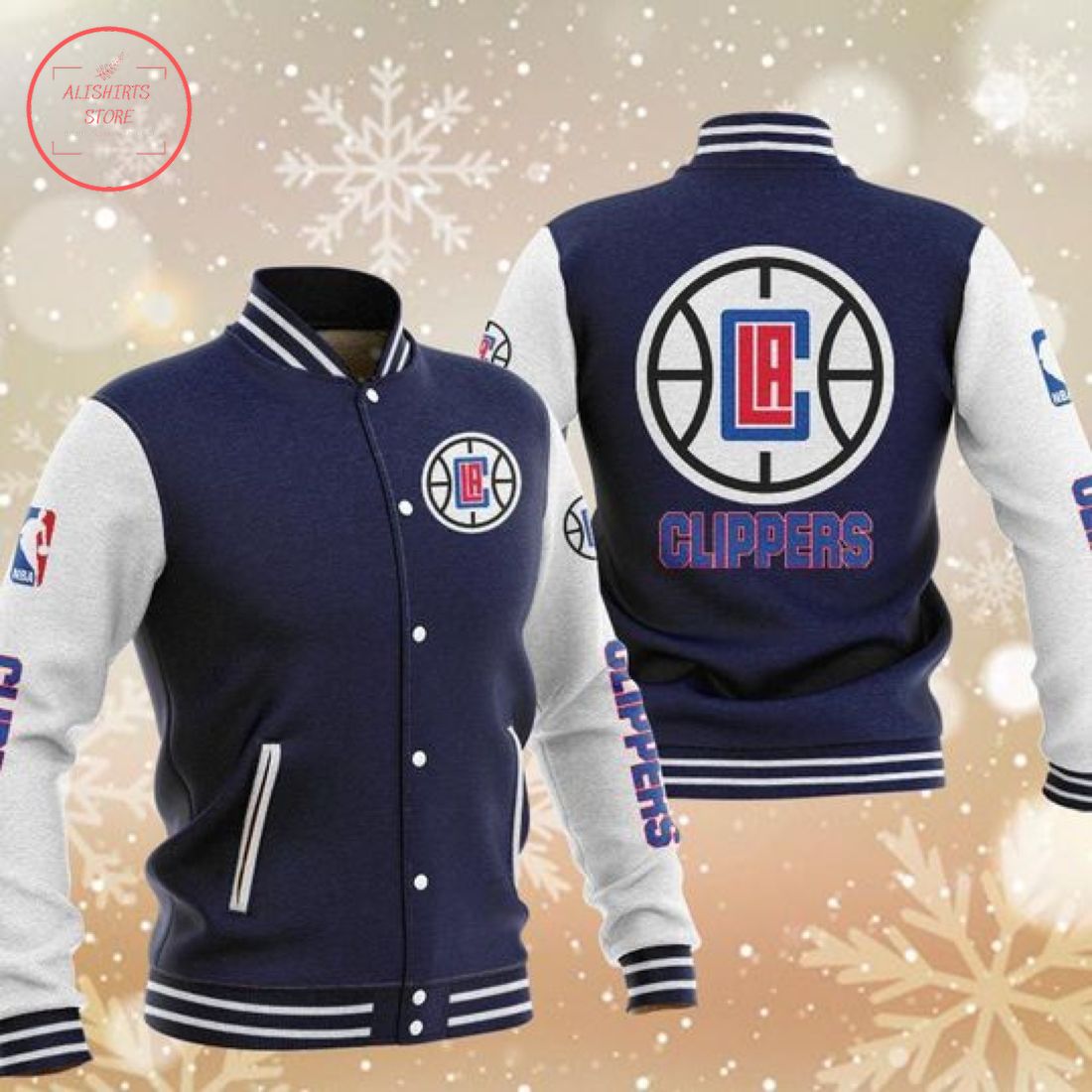 NBA Los Angeles Clippers Varsity Baseball Jacket