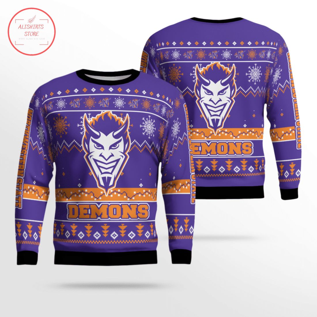 NCAA Northwestern State Demons Ugly Christmas Sweater