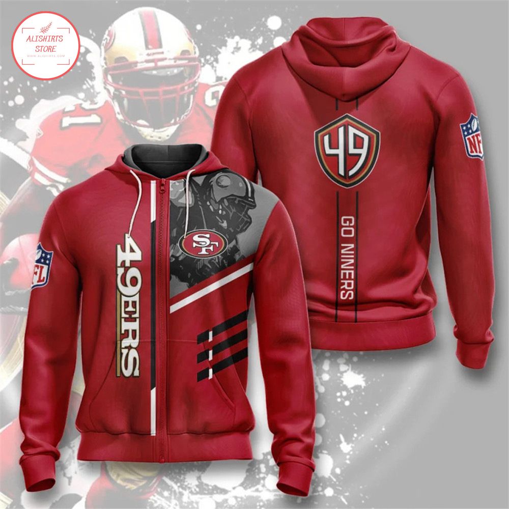 NFL 49 Ers Go Niners Hoodie 3d