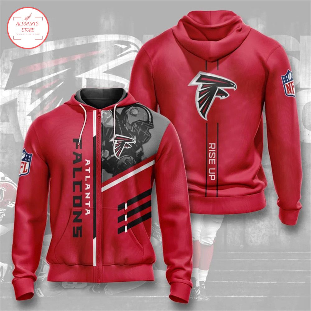 NFL Atlanta Falcons Rise Up Hoodie 3d