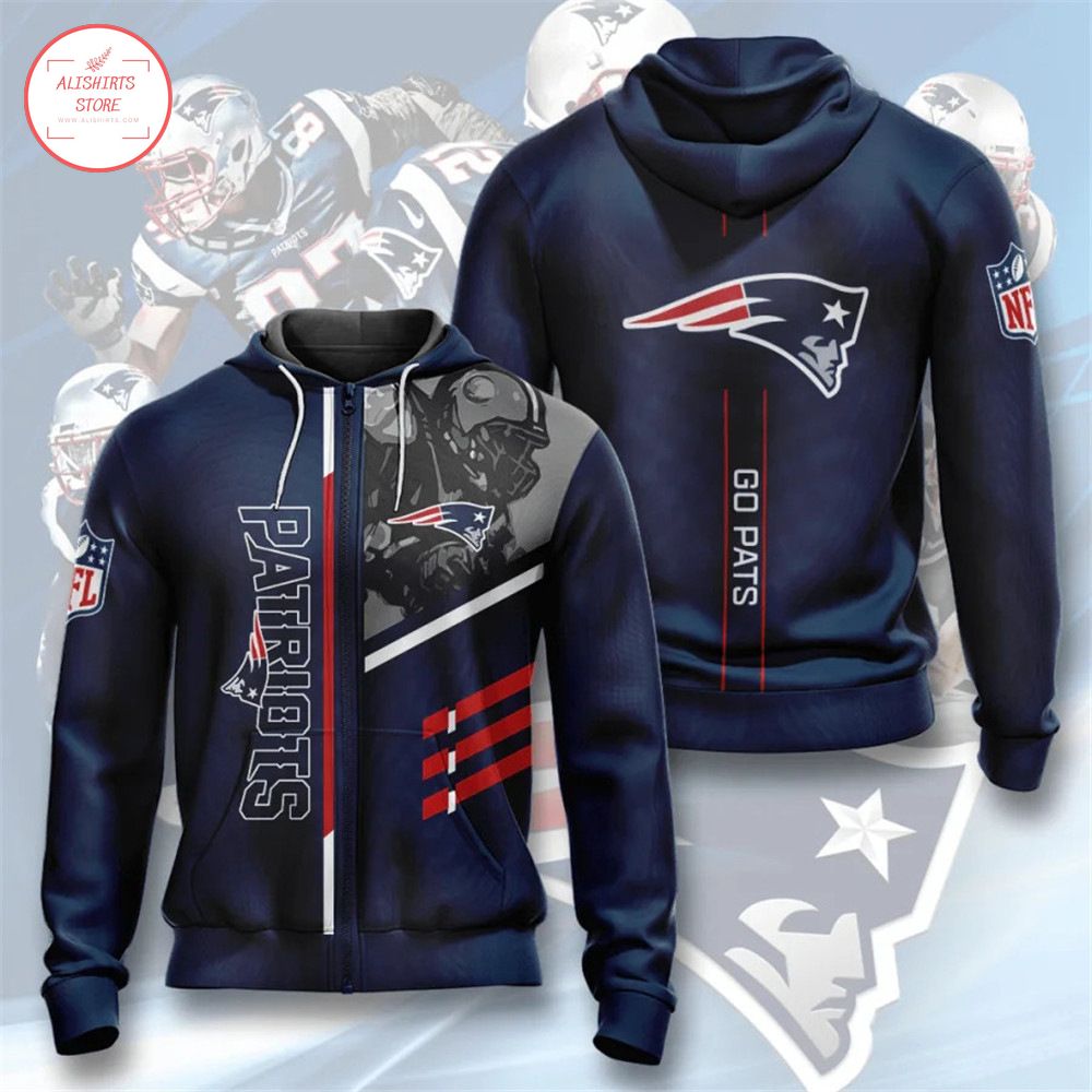 NFL Patriots Go Pats Hoodie 3d