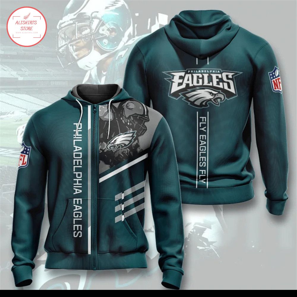 NFL Philadelphia Eagles Fly Eagles Fly Hoodie 3d