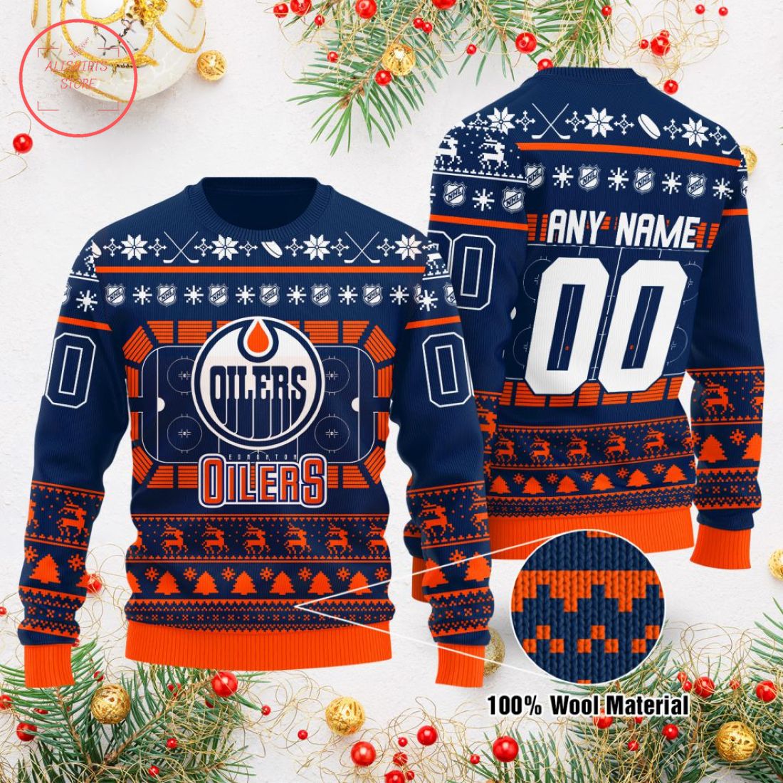 NHL Edmonton Oilers Personalized Ugly Christmas Sweater