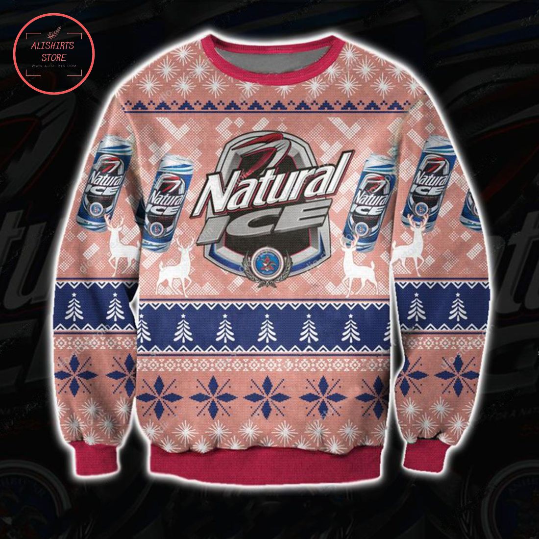 Natural Cold Beer Ugly Christmas Sweater