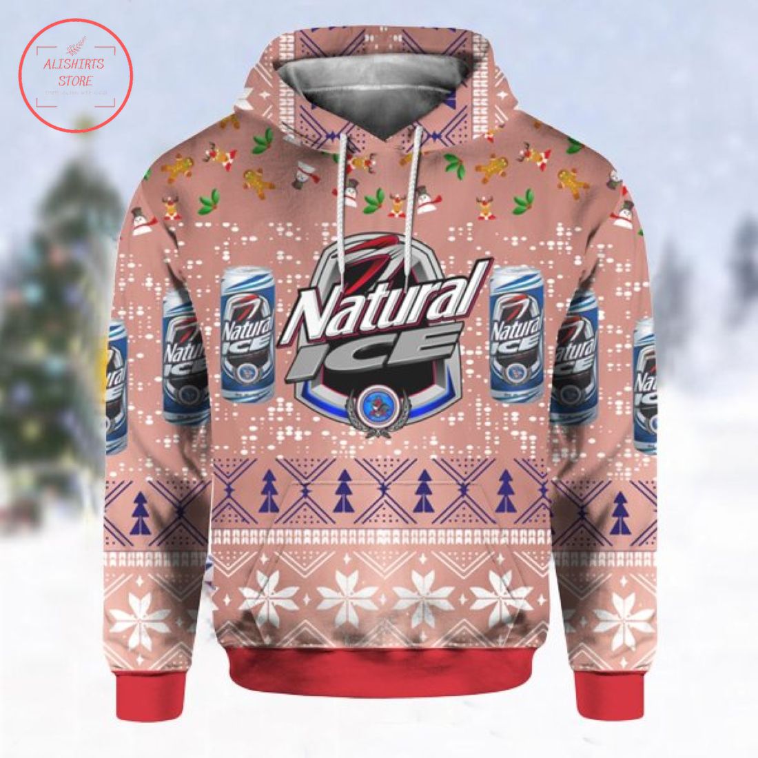 Natural Ice Beer Ugly Christmas Hoodie