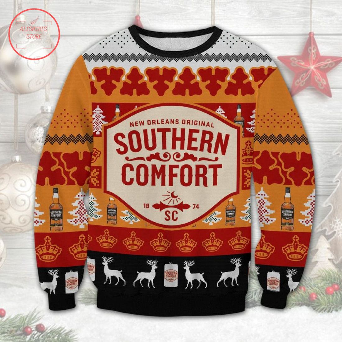 New Orleans Original Southern Comfort Ugly Christmas Sweater