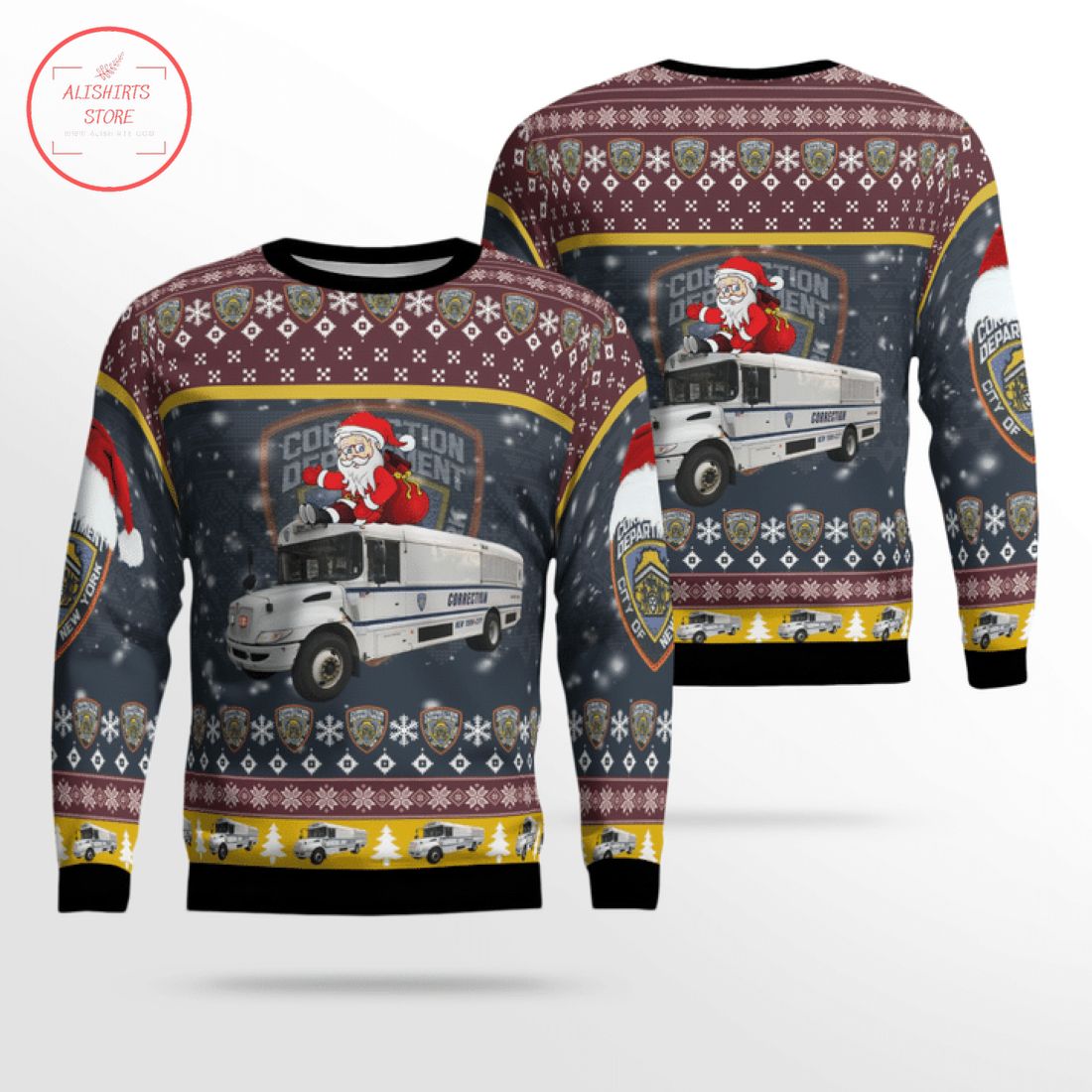 New York City Department of Correction Ugly Christmas Sweater