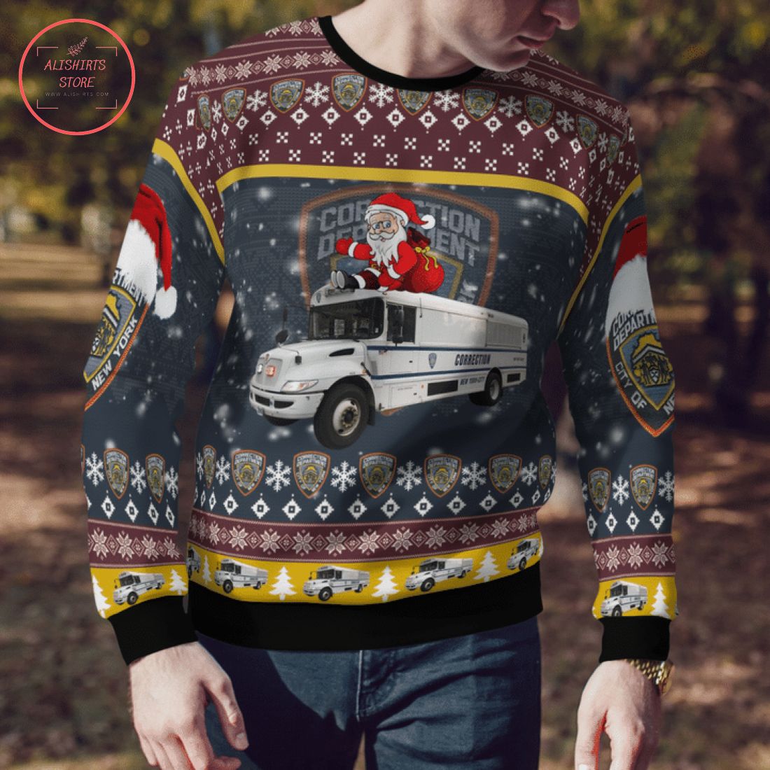 New York City Department of Correction ugly Christmas Sweater