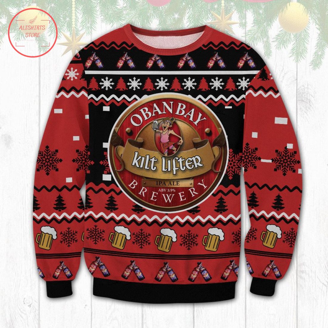 Oban Bay Brewery Ugly Christmas Sweater