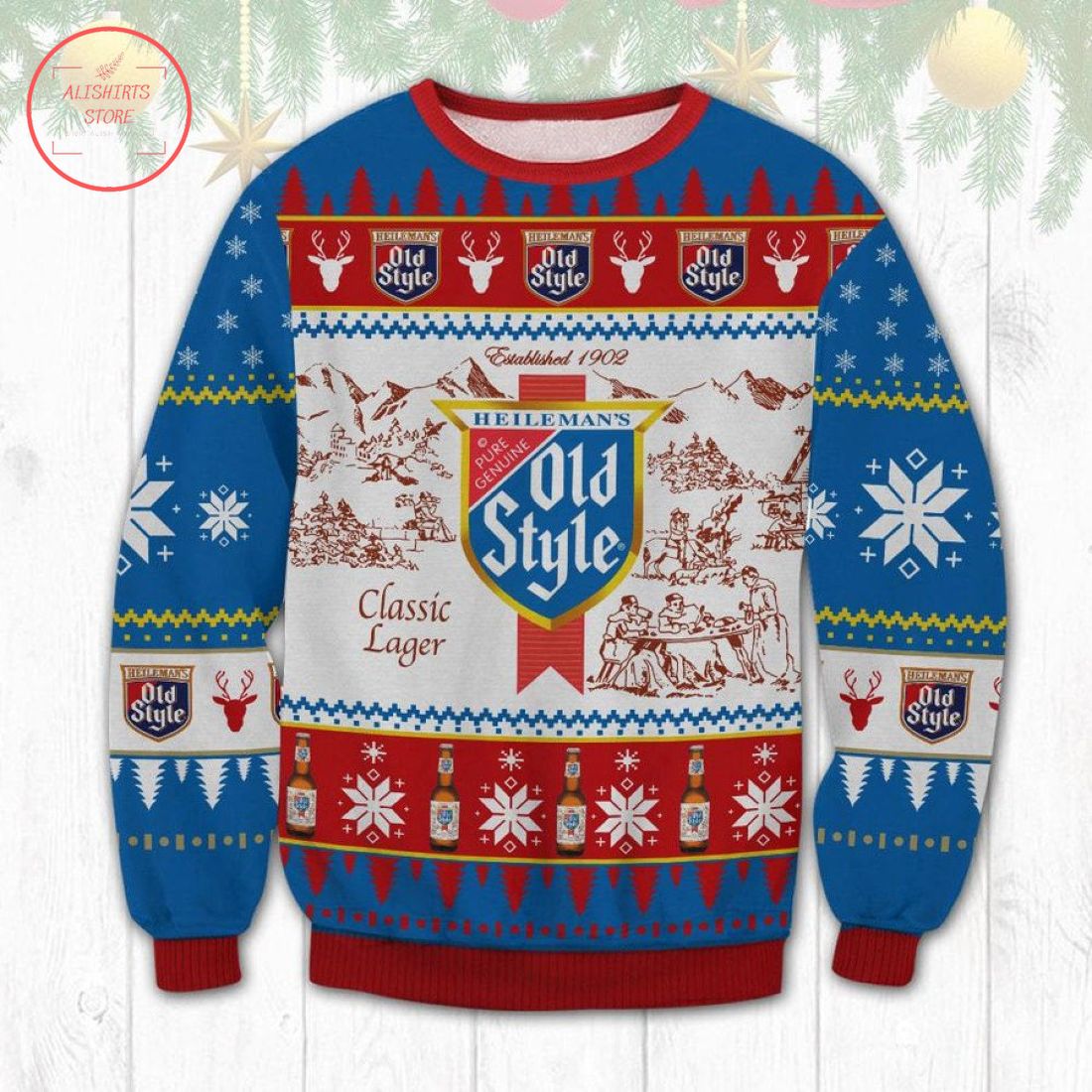 Old Style Beer Ugly Christmas Sweater