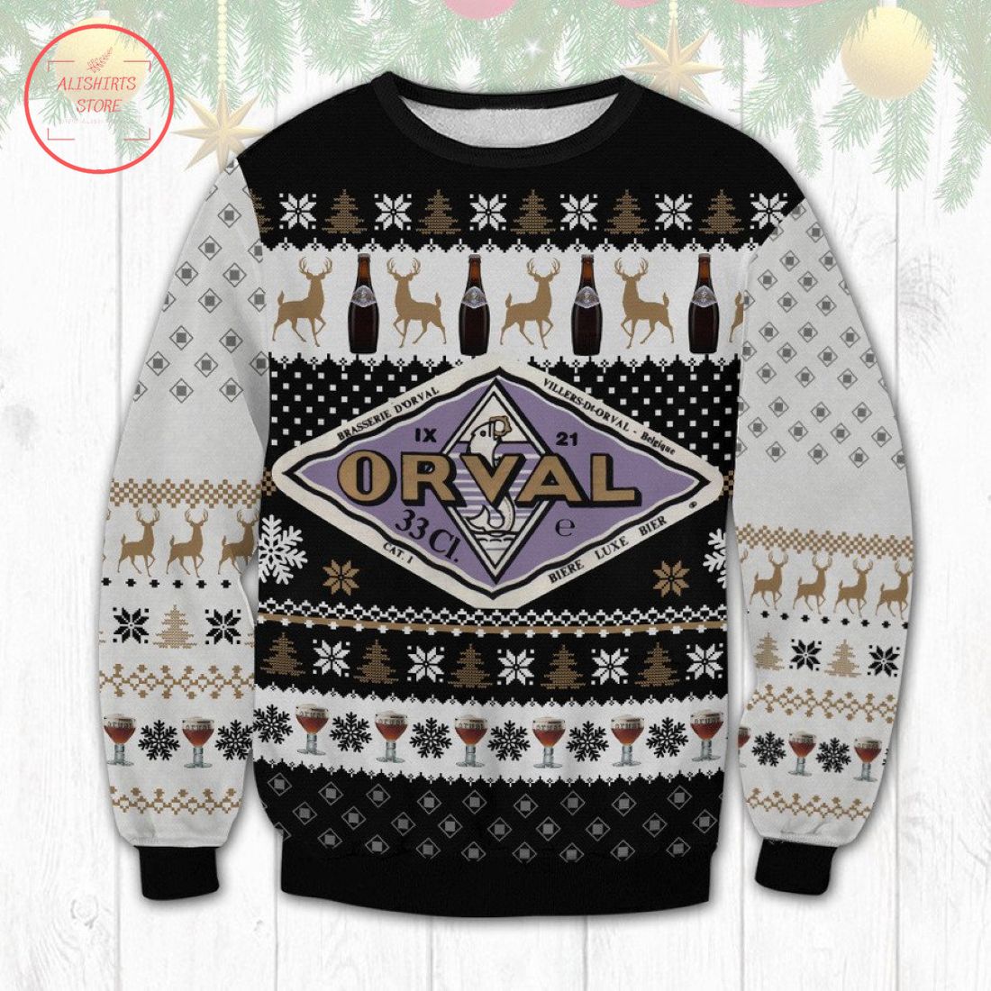 Orval Beer Ugly Christmas Sweater