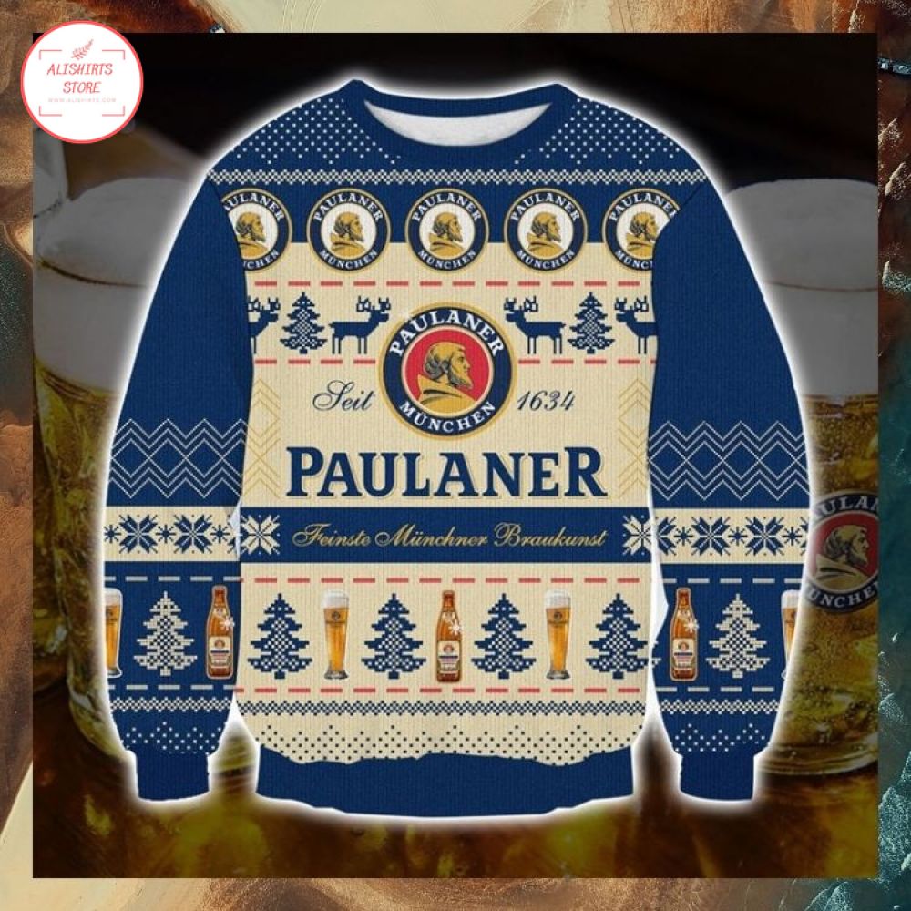 Paulaner Munchen Beer ugly Christmas Sweater