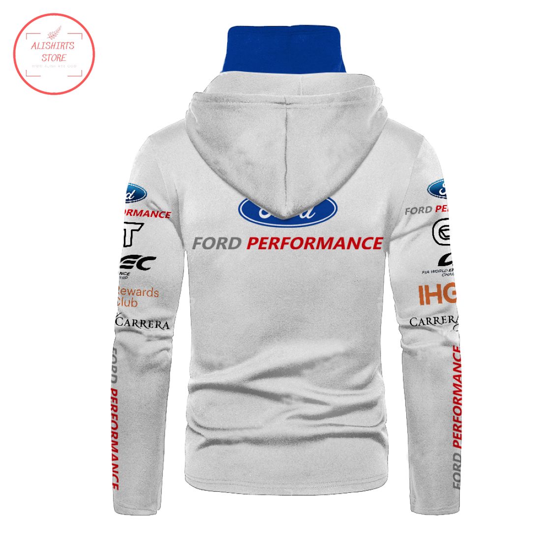Personalized Ford Motorsports Mustang Rallying Branded Gaiter Hoodie