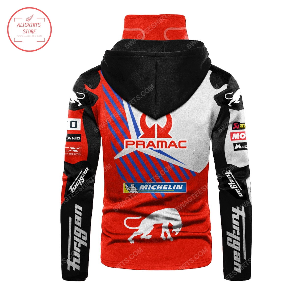 Personalized Pramac Ducati Furygan Mask Hoodie