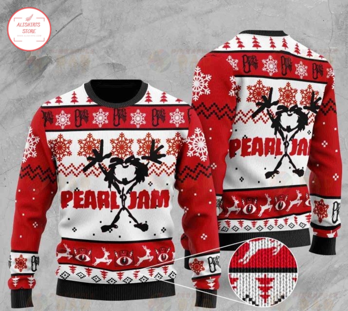 Pearl Jam Rock Band ugly Christmas Sweater