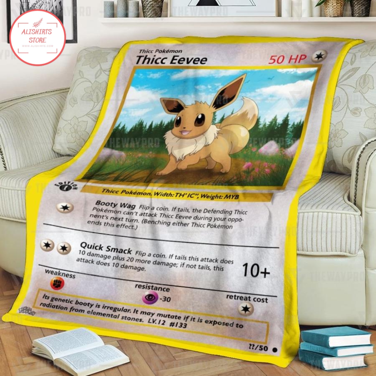 Pokemon Thicc Eevee Blanket