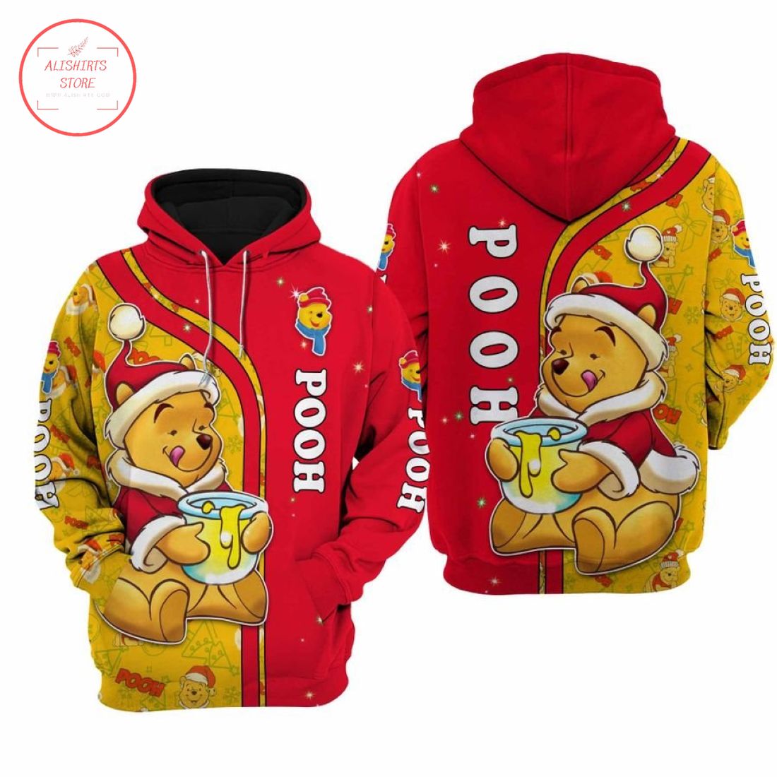 Pooh Disney Christmas Unisex Hoodie 3d