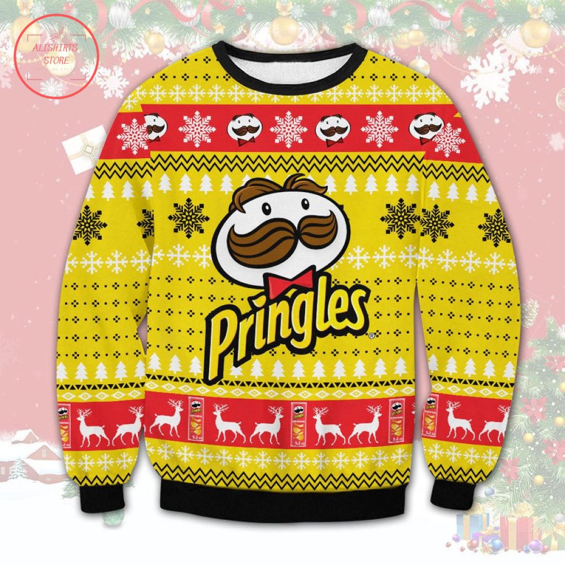 Pringles Potato Chips Ugly Christmas Sweater