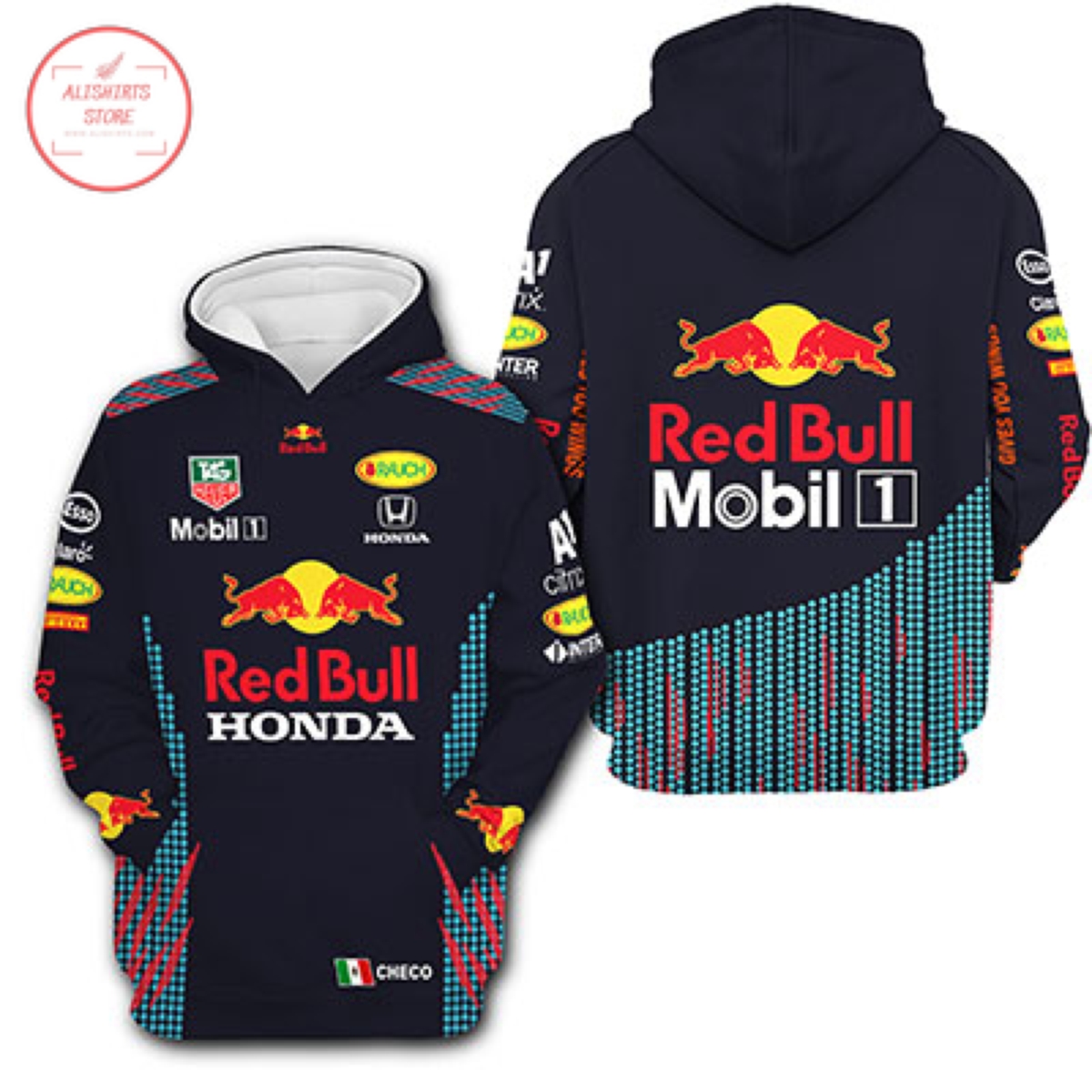 Red Bull Honda Mobil Racing F1 3D Hoodie