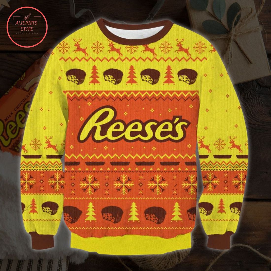 Reese's Big Cups Ugly Christmas Sweater