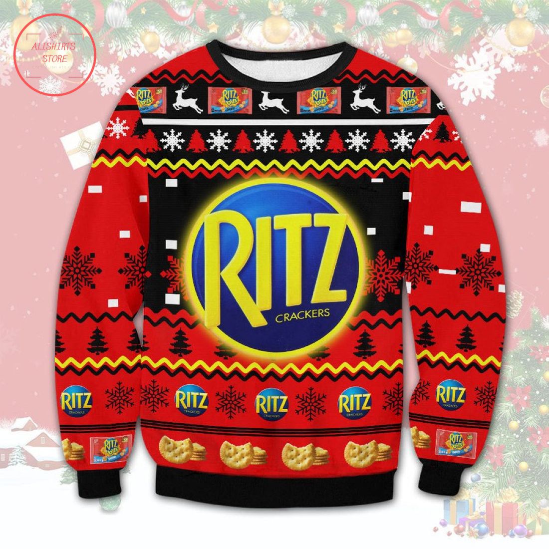 Ritz Crackers Ugly Christmas Sweater