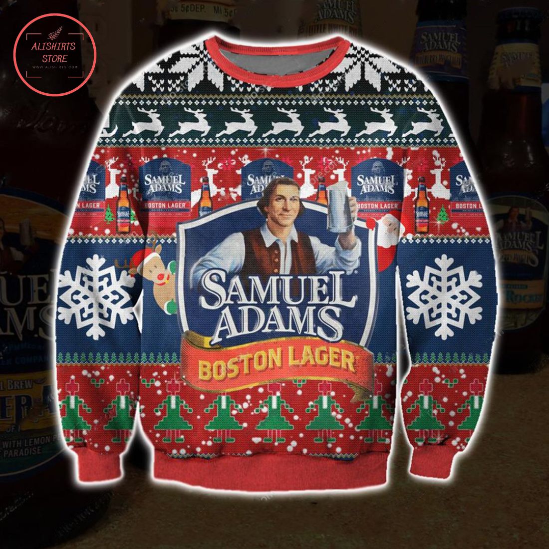 Samuel Adams Boston Lager Ugly Christmas Sweater